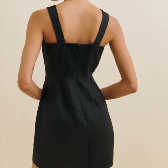 Reformation - Celosia Linen Dress - Black - Size 2 - Picture 4 of 5